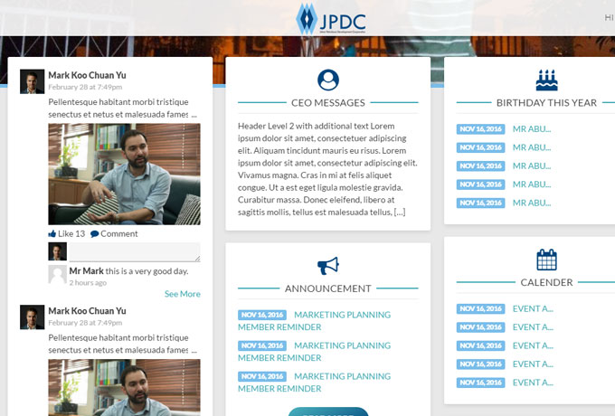 jpdc Intranet in progess project